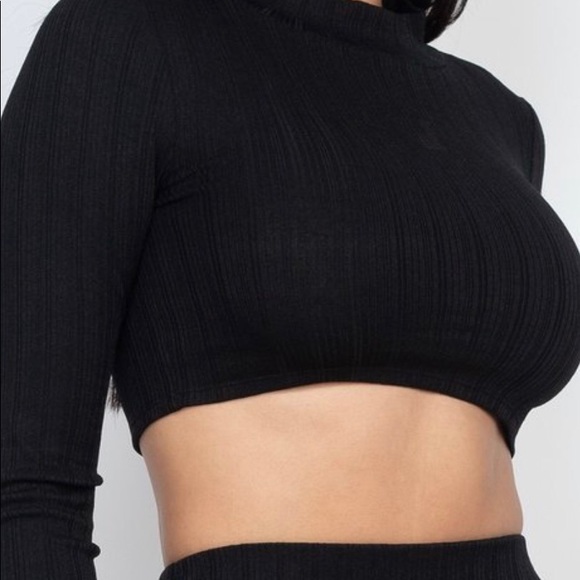 🆕↙️ Cropped top and midi skirt set - Picture 4 of 4